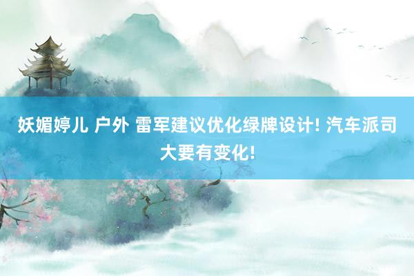 妖媚婷儿 户外 雷军建议优化绿牌设计! 汽车派司大要有变化!