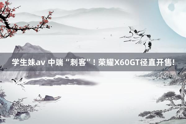 学生妹av 中端“刺客”! 荣耀X60GT径直开售!