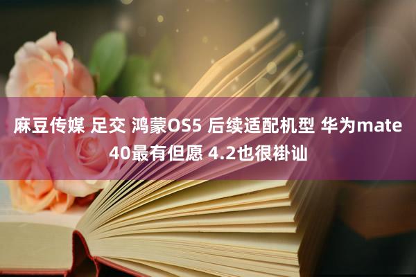 麻豆传媒 足交 鸿蒙OS5 后续适配机型 华为mate40最有但愿 4.2也很褂讪