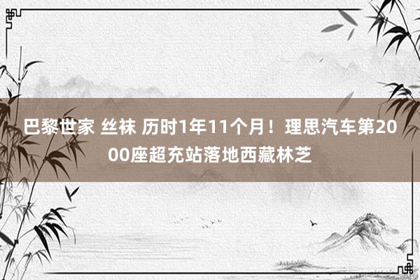 巴黎世家 丝袜 历时1年11个月！理思汽车第2000座超充站落地西藏林芝